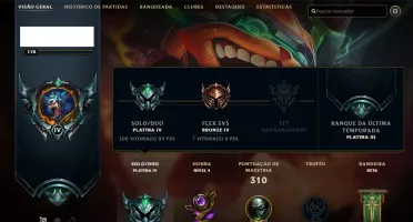 conta league of legends platina 4