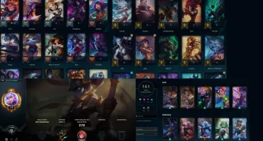 Conta lol lv 179 + 161(skins prestígios) sem ranked
