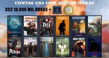CONTAS COUNTER-STRIKE 2 - 10.000 HORAS + MEDALHAS