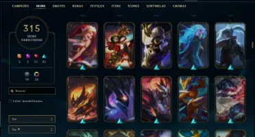 Conta prata 1 com TODOS os champs e 315 skins +1 Prestigio