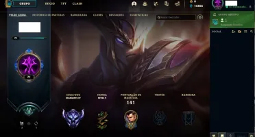 Conta lol DIAMANTE 4 com 78V e 46D, Perfeita!!!