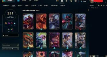 CONTA LOL D3 75PDL TODOS OS CAMPEOES - 251 SKINS