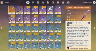 AR 30 Diluc + Shogun + Luz do cortador de grama