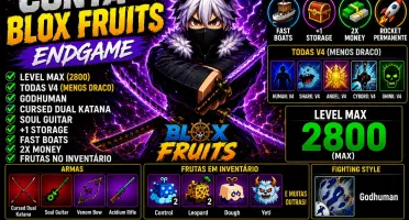 🔥 Conta Blox Fruits Endgame 🔥  Level Max | All V4 (Menos D