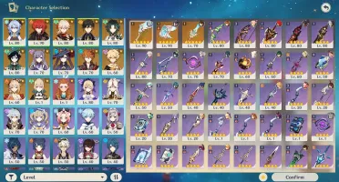Ganyu + Yoimiya + Kazuha + Xiao + Zhongli + Venti + Childe..