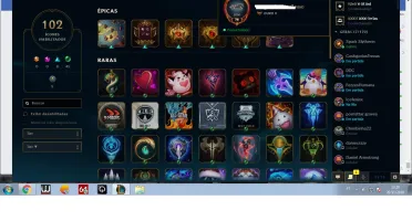 Conta GOLD com 34 Skins, Level 78, 77 campeões, nunc tom ban