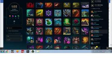 Conta GOLD com 34 Skins, Level 78, 77 campeões, nunc tom ban