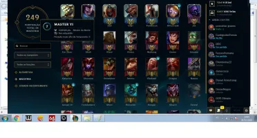 Conta GOLD com 34 Skins, Level 78, 77 campeões, nunc tom ban