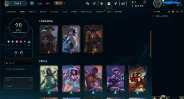 Conta League of Legends nivel 74
