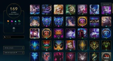 CONTA DIAMANTE 4 - TODOS OS CAMPEÕES E 130 SKINS