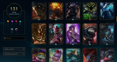 CONTA DIAMANTE 4 - TODOS OS CAMPEÕES E 130 SKINS