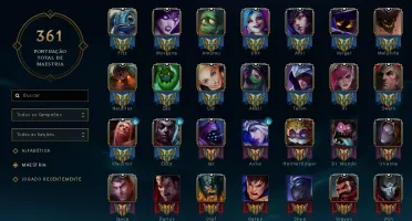 CONTA DIAMANTE 4 - TODOS OS CAMPEÕES E 130 SKINS