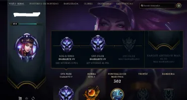 CONTA DIAMANTE 4 - TODOS OS CAMPEÕES E 130 SKINS