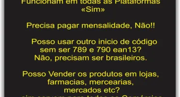 100 Codigos de Barras Lojas Fisicas ean13 789 Para impressão