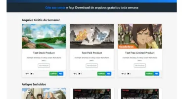 Loja de vendas online com entrega via download