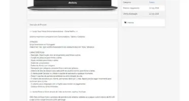 Loja de vendas online com entrega via download