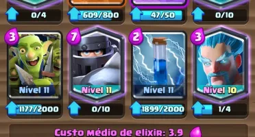 Conta Clash Royale nível 11, arena lendária