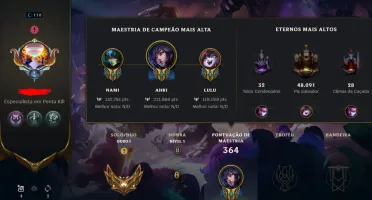 Conta League Of Legends Full Acesso, 107 Campeões, 89 Skins