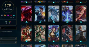 Esmeralda 4 com TODOS os champs e 179 skins mmr diamante