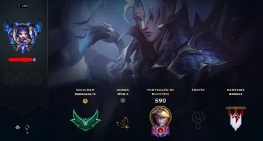 Esmeralda 4 com TODOS os champs e 179 skins mmr diamante
