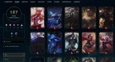 Esmeralda 4 com TODOS os champs e 179 skins mmr diamante