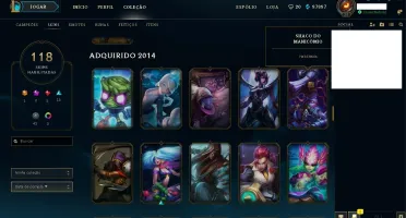 2017-GOLD III - ALL CHAMPS - 118 SKINS - CHEIO DA GRANA ETC