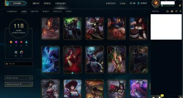 2017-GOLD III - ALL CHAMPS - 118 SKINS - CHEIO DA GRANA ETC