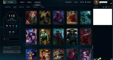 2017-GOLD III - ALL CHAMPS - 118 SKINS - CHEIO DA GRANA ETC