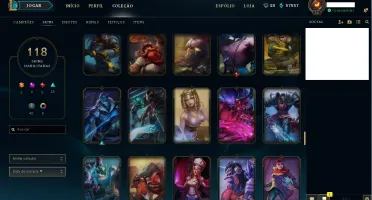 2017-GOLD III - ALL CHAMPS - 118 SKINS - CHEIO DA GRANA ETC