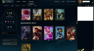 2017-GOLD III - ALL CHAMPS - 118 SKINS - CHEIO DA GRANA ETC