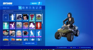 Conta Fortnite season 5 e 6 mais skins tops