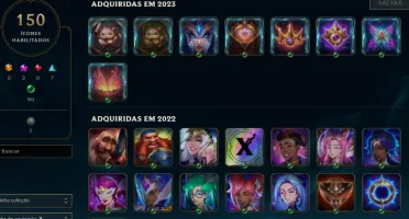 CONTA LOL - LVL 193 - 124 Champions - 112 Skins