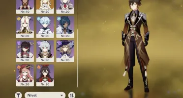Ar38. Zhongli, venti, keqing + falcão