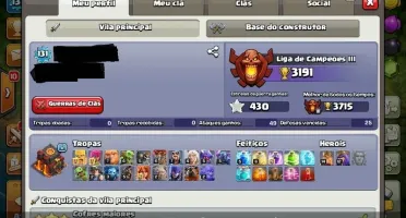 CV 10 Clash Of Clans e Casa Construtor nivel 6 + Clan nv 5