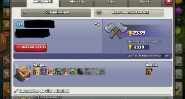 CV 10 Clash Of Clans e Casa Construtor nivel 6 + Clan nv 5