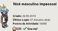 CONTA HABBO 2010 COM VISUAIS RAROS E EMBLEMAS ANTIGOS