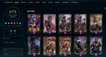 Conta Lol 670 Skins|Todos Os Bonecos|5K Gasto|Lvl 612