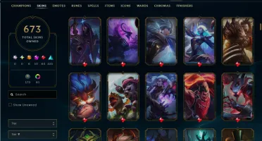 Conta Lol 670 Skins|Todos Os Bonecos|5K Gasto|Lvl 612