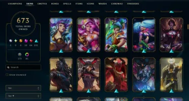 Conta Lol 670 Skins|Todos Os Bonecos|5K Gasto|Lvl 612