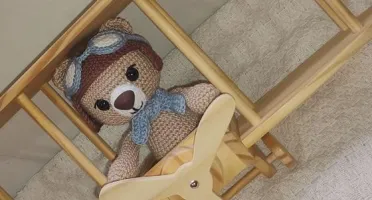 Enfeite para Porta Maternidade Urso Aviador