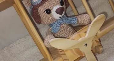 Enfeite para Porta Maternidade Urso Aviador