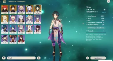 AR 46 XIAO/DILUC/ZHONGLI/QIQI C1/HARÁ CELESTIAL/BENÇÃO 16 D