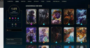 conta lol lvl 437 gold 4 149 skins
