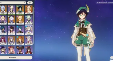 Conta genshi com 7 personagens t5 e 4 armas t5