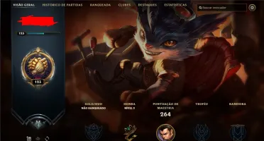 conta de lol level 123