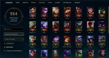 conta de lol level 123