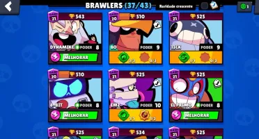 CONTA BRAWL STARS C/ 3 PASSES