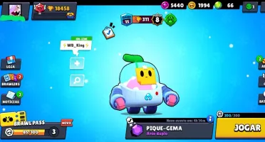 CONTA BRAWL STARS C/ 3 PASSES
