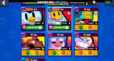 CONTA BRAWL STARS C/ 3 PASSES