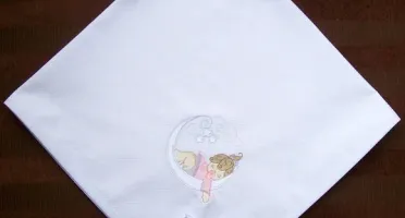 Manta de Bebê em Piquet Bordada e Personalizada